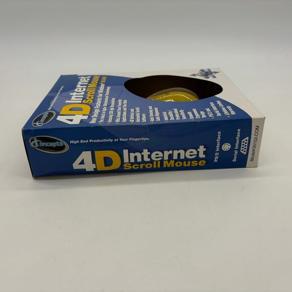 Vtg Iconcepts 4D Internet Soft Scroll Mouse Windows 95 98 Computer Laptop 520dpi - Picture 6 of 8